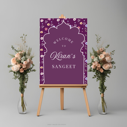 Purple Entrance Board Digital Download - Online Template