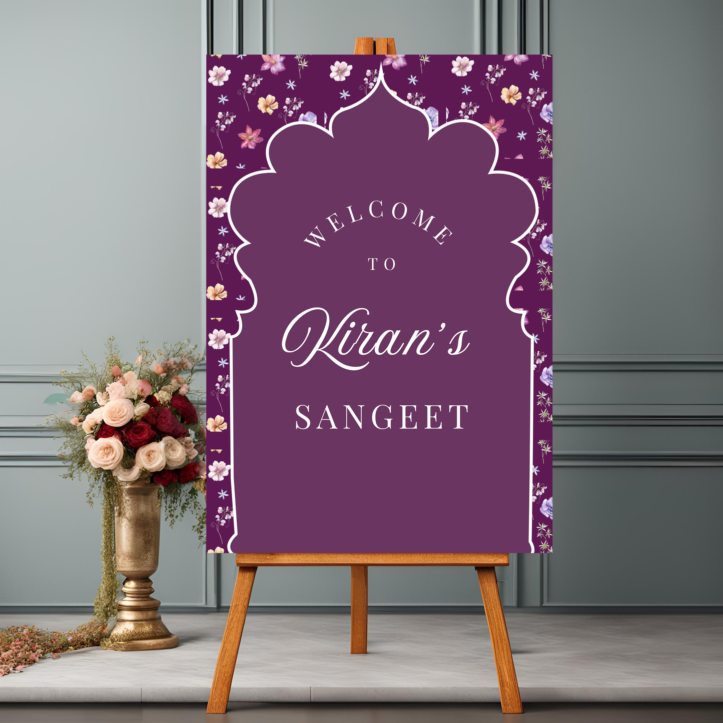 Purple Entrance Board Digital Download - Online Template