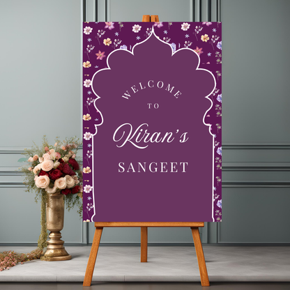 Purple Entrance Board Digital Download - Online Template
