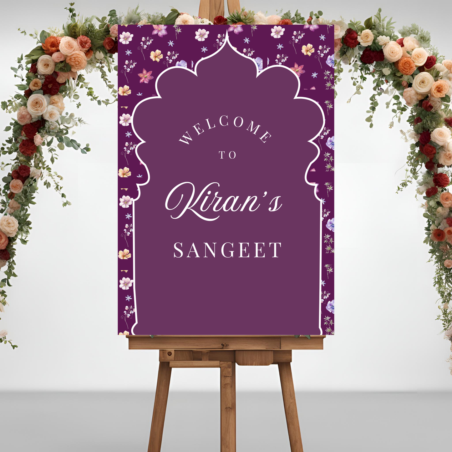 Purple Entrance Board Digital Download - Online Template