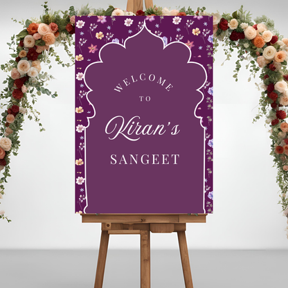 Purple Entrance Board Digital Download - Online Template