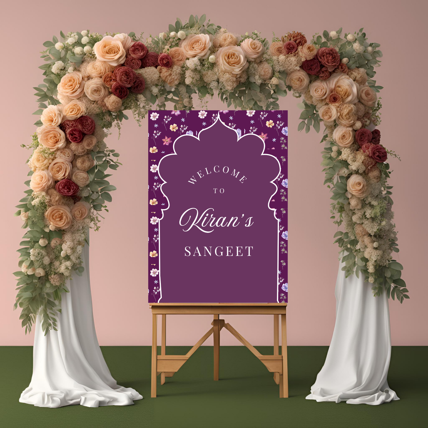 Purple Entrance Board Digital Download - Online Template