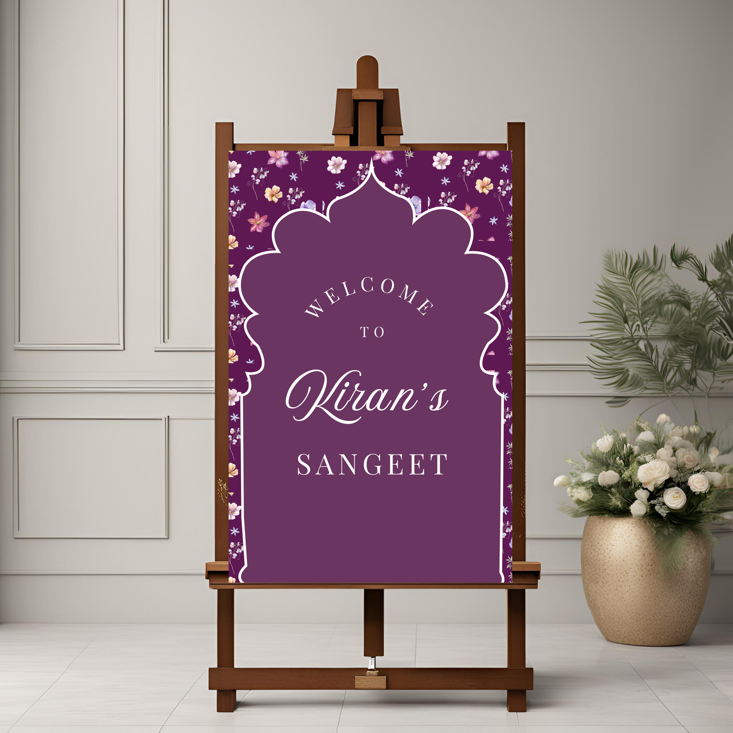 Purple Entrance Board Digital Download - Online Template