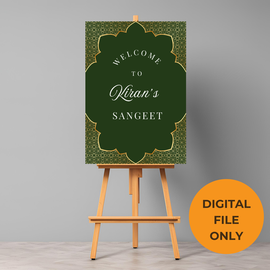 Emerald Entrance Board Digital Download - Online Template