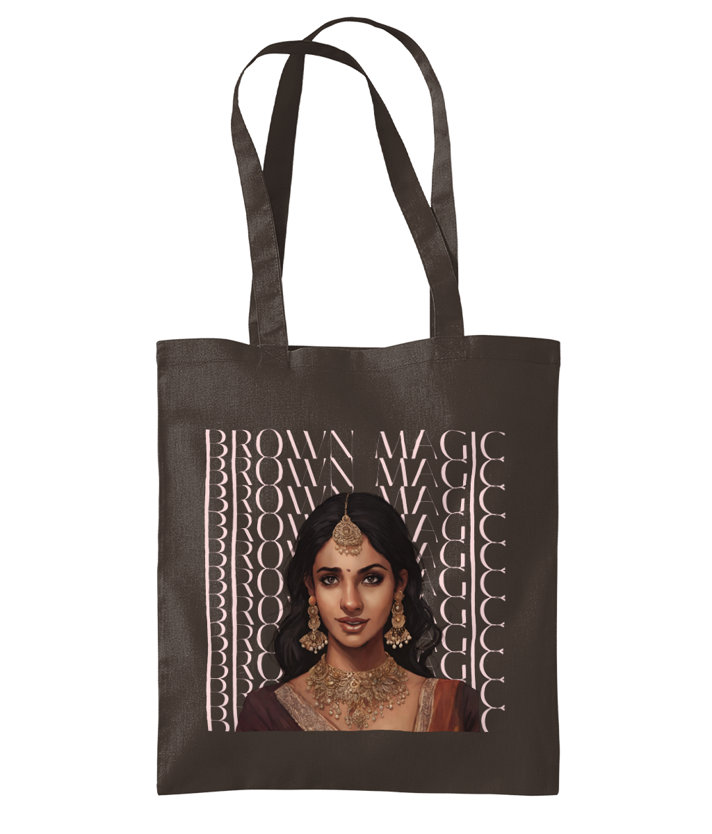 South Asian Art - Pink Brown Magic Tote Bag