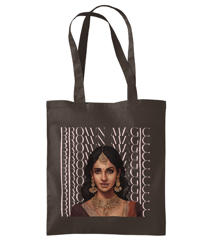 South Asian Art - Pink Brown Magic Tote Bag