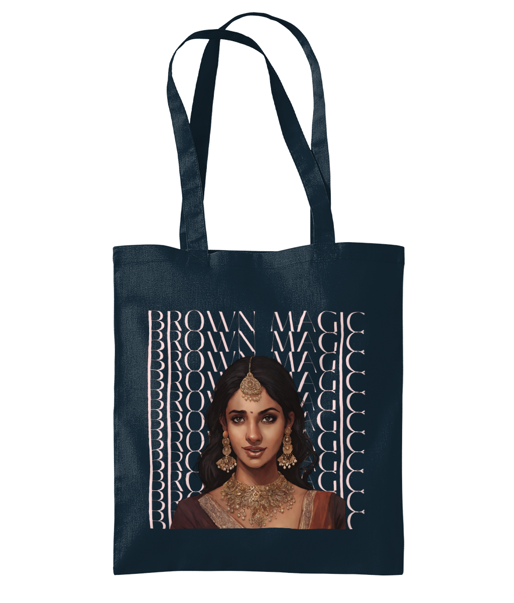 South Asian Art - Pink Brown Magic Tote Bag