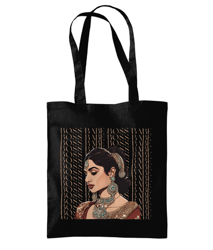 South Asian Art - Brown Boss Babe Tote Bag