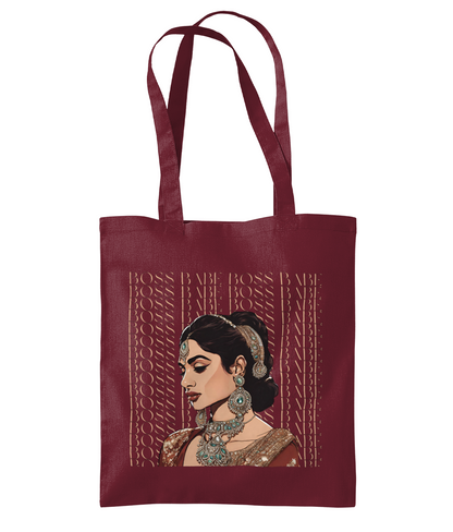 South Asian Art - Brown Boss Babe Tote Bag