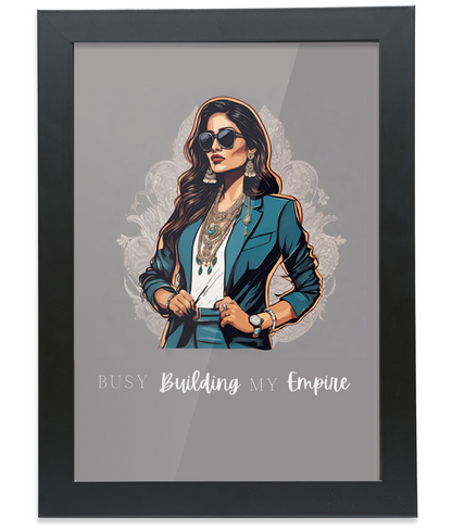 Digital Art - Building My Empire A4 Framed Print