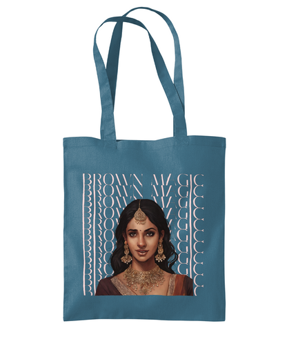 South Asian Art - Pink Brown Magic Tote Bag