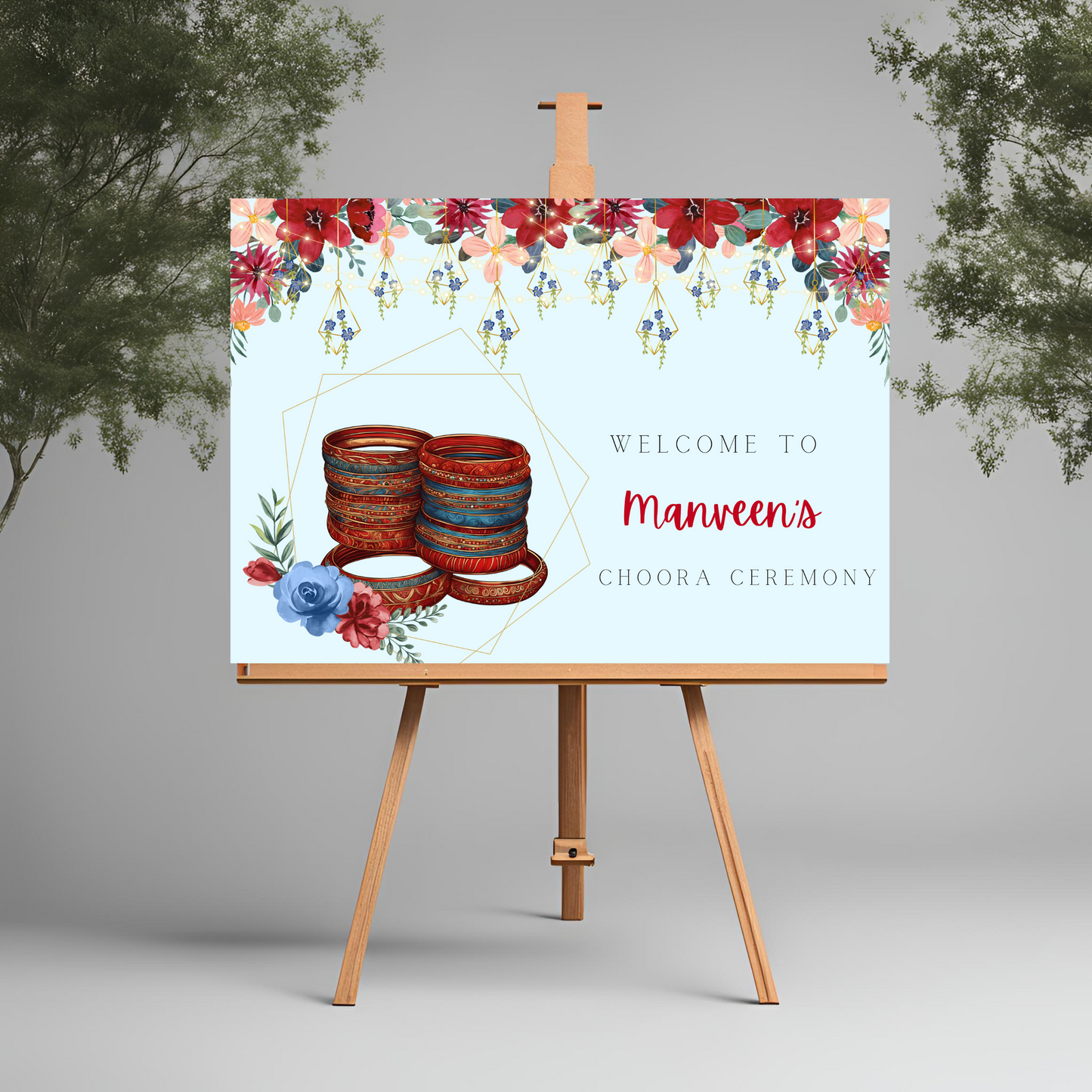 Decor Choora Ceremony Entrance Board Digital Download - Online Template