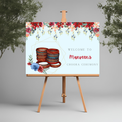 Decor Choora Ceremony Entrance Board Digital Download - Online Template