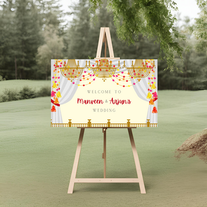 Decor Wedding Entrance Board Digital Template - Online Template