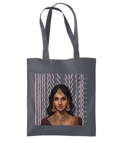 South Asian Art - Pink Brown Magic Tote Bag