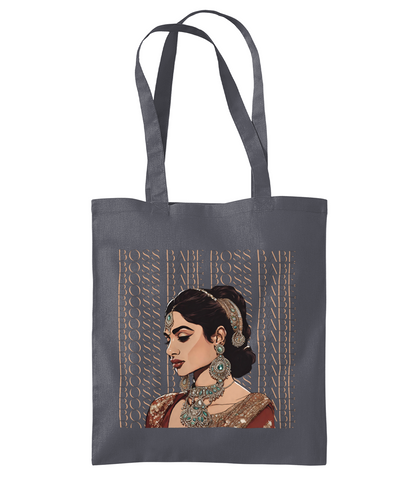 South Asian Art - Brown Boss Babe Tote Bag