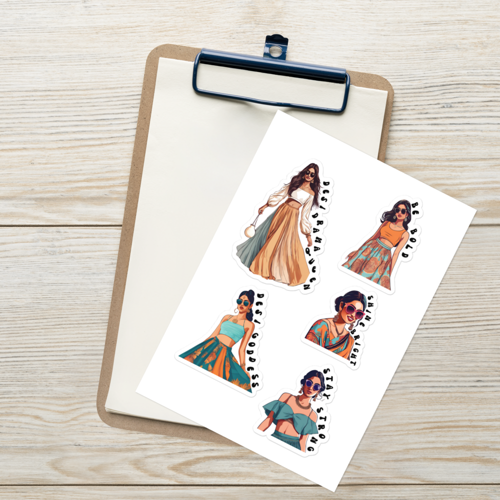 Desi Girl Affirmations Sticker sheet