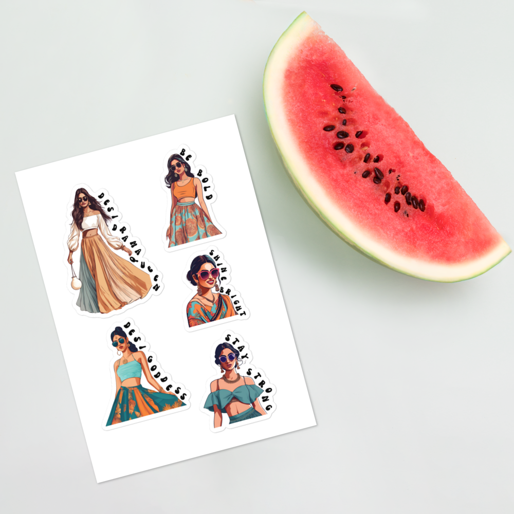 Desi Girl Affirmations Sticker sheet