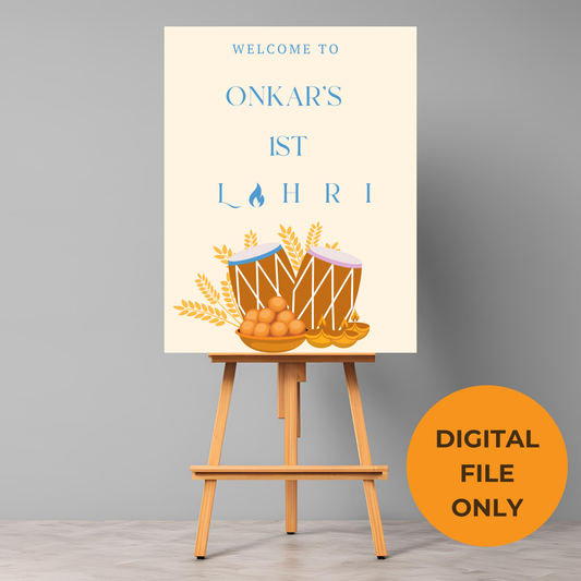 Lohri Decor Entrance Board Digital Download - Online Template