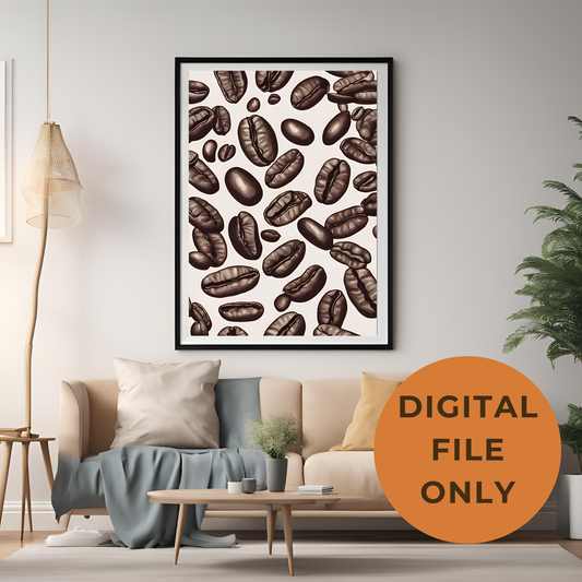 wall art-coffee-bean-minimalist-coffee-lover-living-room-decor