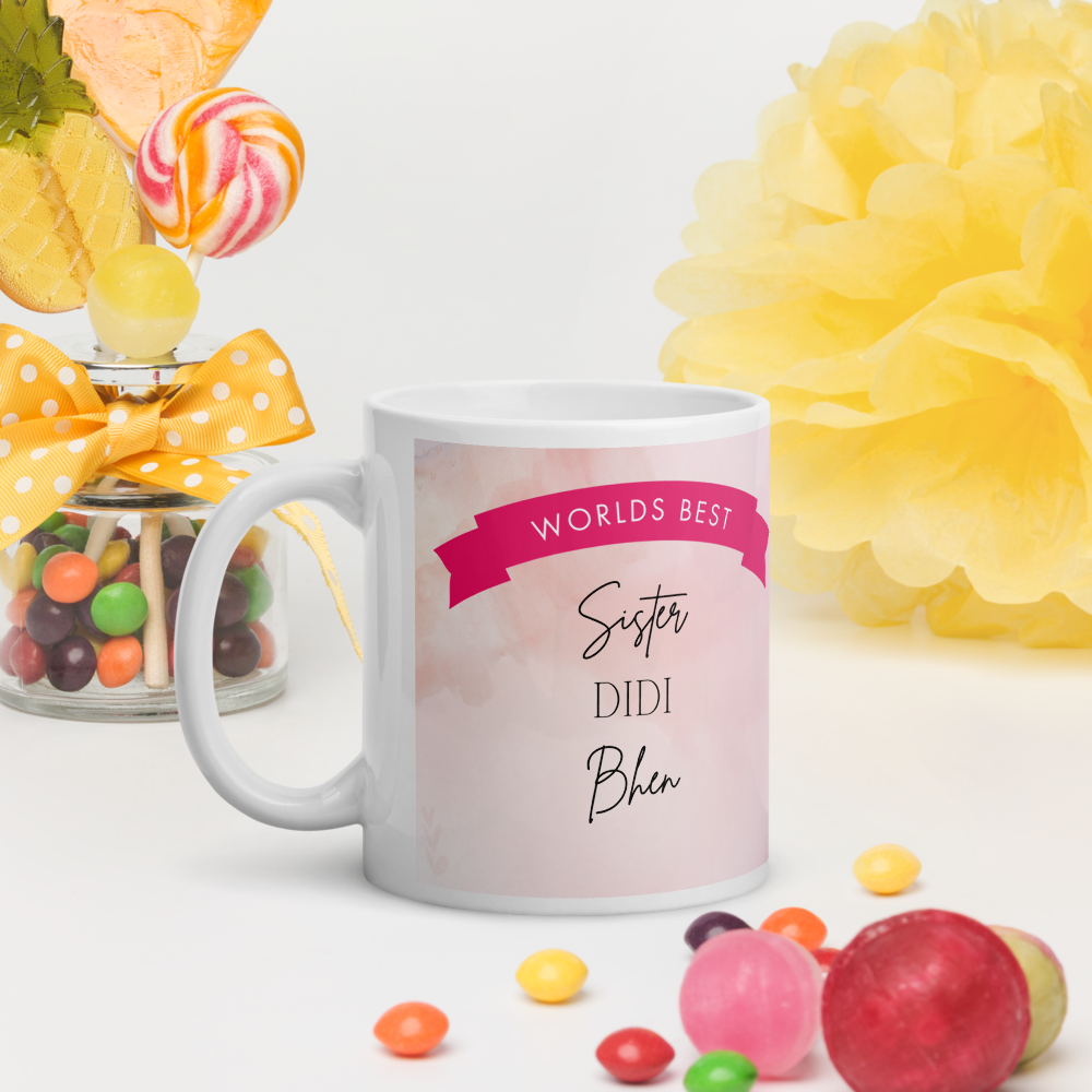 Gifts for Sister - Worlds Best Sister Desi 11oz Mug