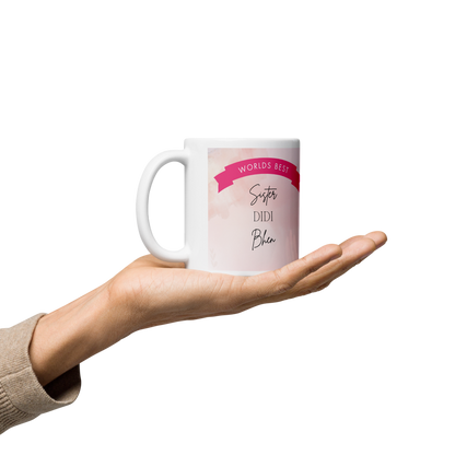 Gifts for Sister - Worlds Best Sister Desi 11oz Mug